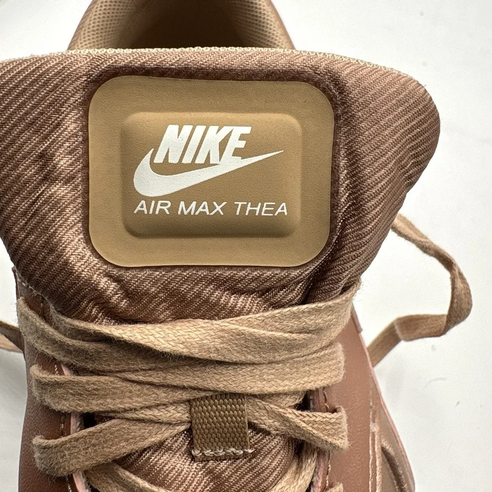 NIKE Air Max Thea Sneaker Women's Size US 9 Metallic Rose Gold Leather Shoes - Picture 5 of 9